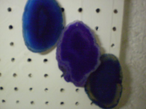 Agate slice wind chime, partial view.